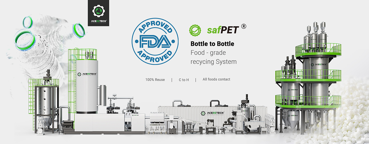 Aceretech Bottle to Bottle Recycling System Can Produce rPET Pellets That Meet the Requirements of the US FDA for Food Contact Materials