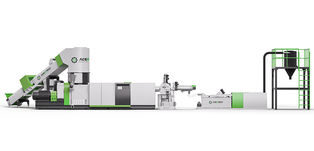 ACS-H单阶压实切割塑料回收造粒生产线